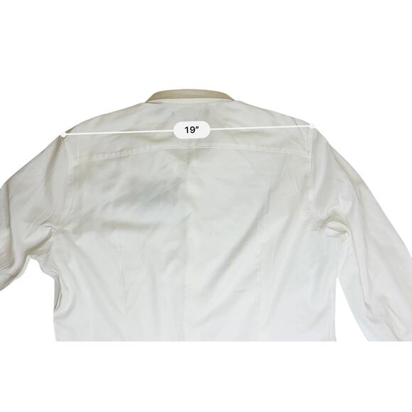 Perry Ellis Slim Fit Stain Resistant White Button Up Shirt XL Corpcore Party NWT - Picture 6 of 12